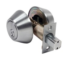 Home Plus LA2138 Satin Chrome Double Cylinder Deadbolt 2-1/2 H x 2-1/2 W in.