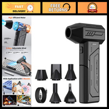 High-Power Cordless Compressed Air Duster, 130K RPM, Rechargeable Mini Blower, 3
