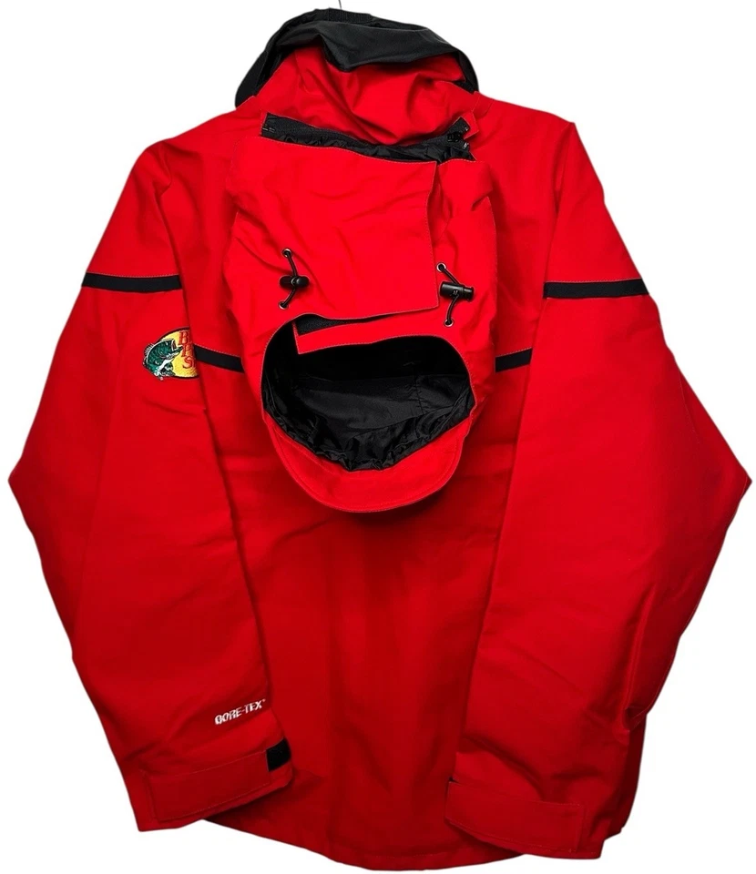 CHAQUETA DE LLUVIA BASS PRO SHOPS 100 MPH GORE-TEX CON CAPUCHA PARA HOMBRE MEDIANA CLIMA EXTREMO NUEVA CON ETIQUETAS Foto 3 de 4