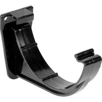 Halbrunder Blendenwinkel 112 mm Kunststoff Dachrinnenstütze schwarz