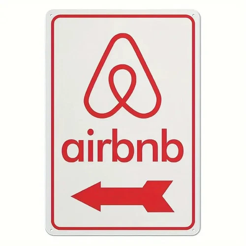 Vintage Airbnb Casual Chic Tin Metal Signs Home Décor Wall Art 8x12