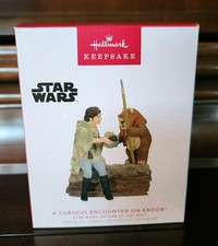 2023 Hallmark Keepsake Star Wars A Curious Encounter On Endor Ornament NIB