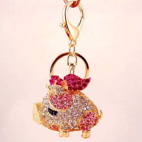 2 Pièces Porte-Clés Mignon Poulpe Cristal Strass - Animal Porte-Clés Voiture Et Sac, Pendentif Breloque Cadeau Élégant