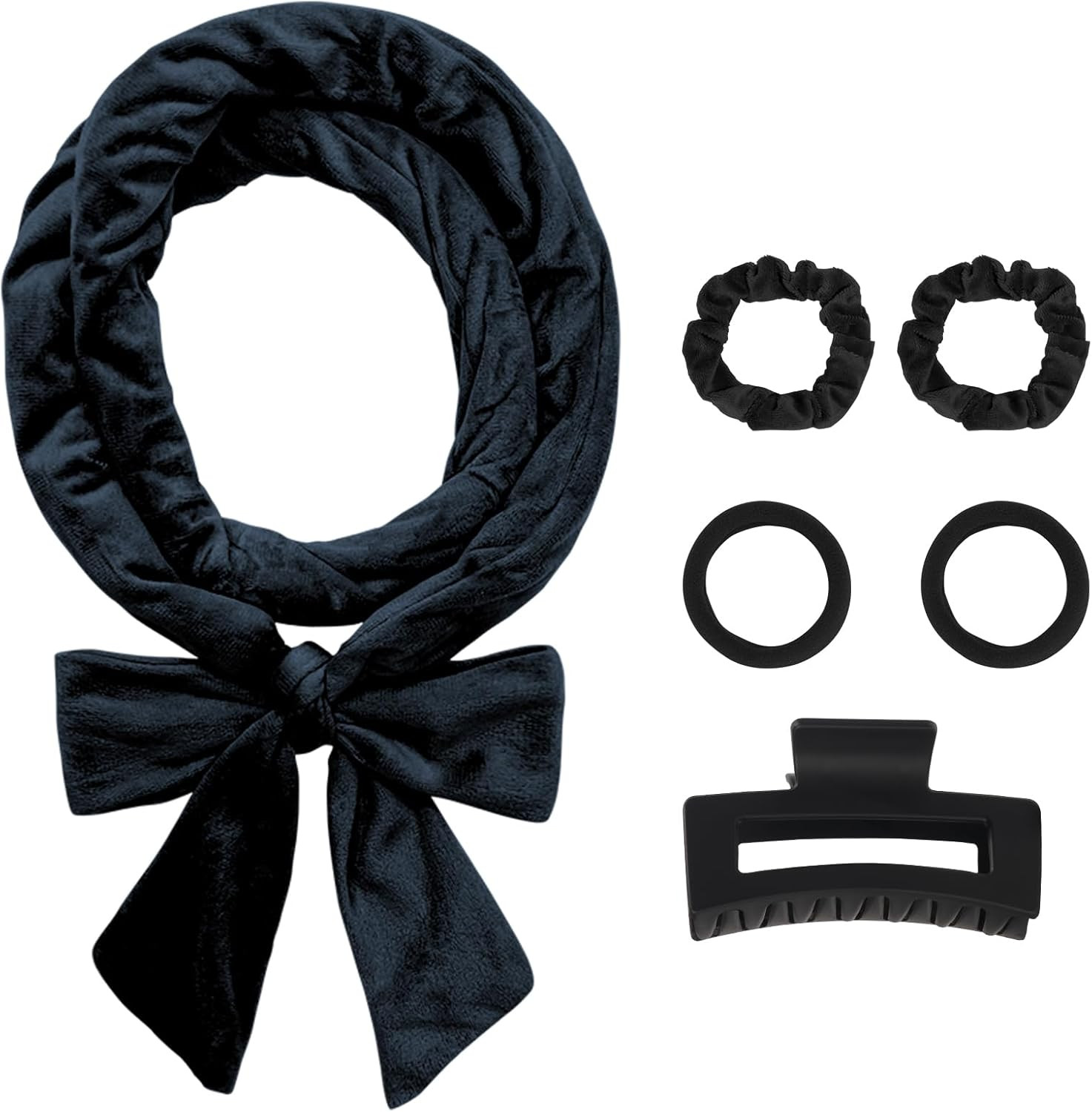 Velvet Heatless Hair Curler for Natural Curls, 70"" Overnight Curls Headband Hair