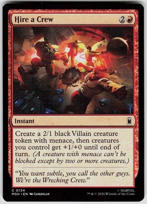 Hire a Crew 134 Marvel Super Heroes Magic the Gathering