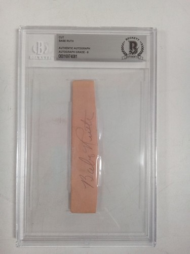 Babe Ruth Autographed Signed Cut Beckett Authentic Graded 8 # 