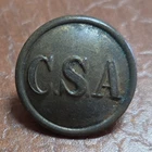 Original Civil War Confederate States Army CSA Militaria Button
