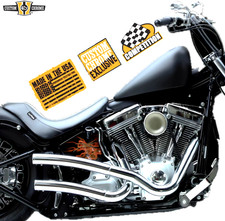 Softail Black FAST BACKS Exhaust Pipes * USA MADE by PAUCHCO * Harley FX 1986-11
