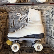 JC Higgins Sears Roller Skates Size 8-10 With Metal Case Vintage Antique