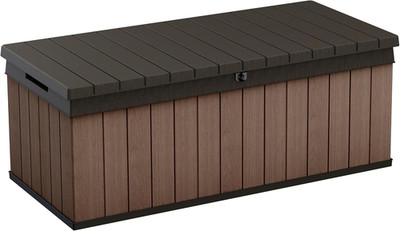 Keter Darwin 100 Gallon Resin Large Deck Box - Organization and Storage for Pati