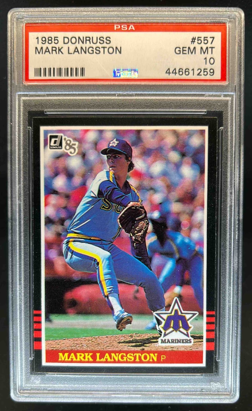 1985 Donruss Mark Langston Rookie RC #557 Mariners PSA 10