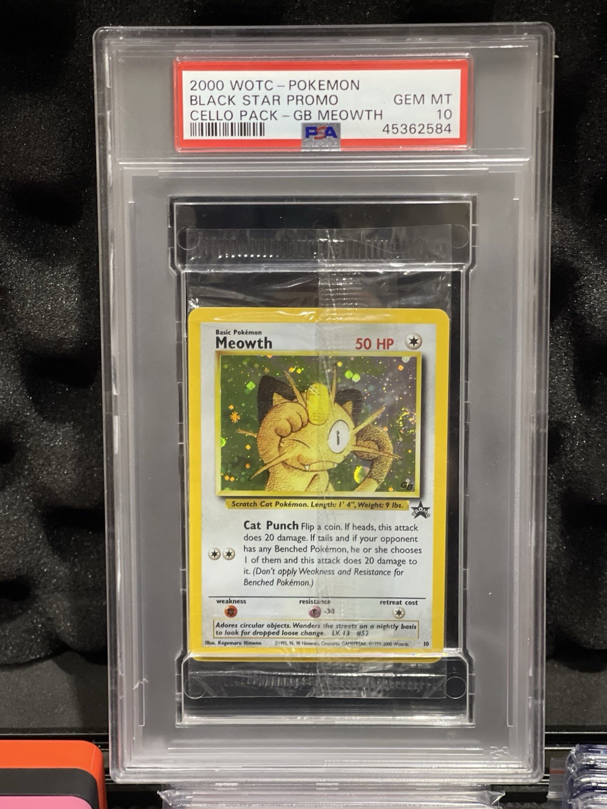 PSA 10 Meowth Black Star Promos Holo SEALED GameBoy *SWIRL* POP 16!!!