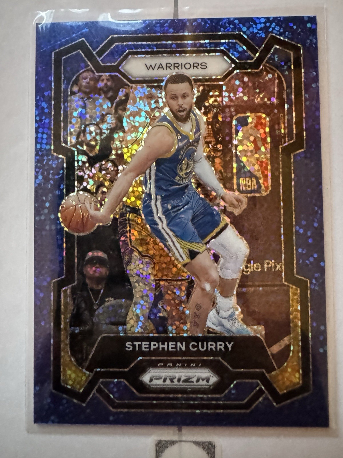 2023-24 Panini Prizm Stephen Curry #119 Blue Sparkle Prizm /144