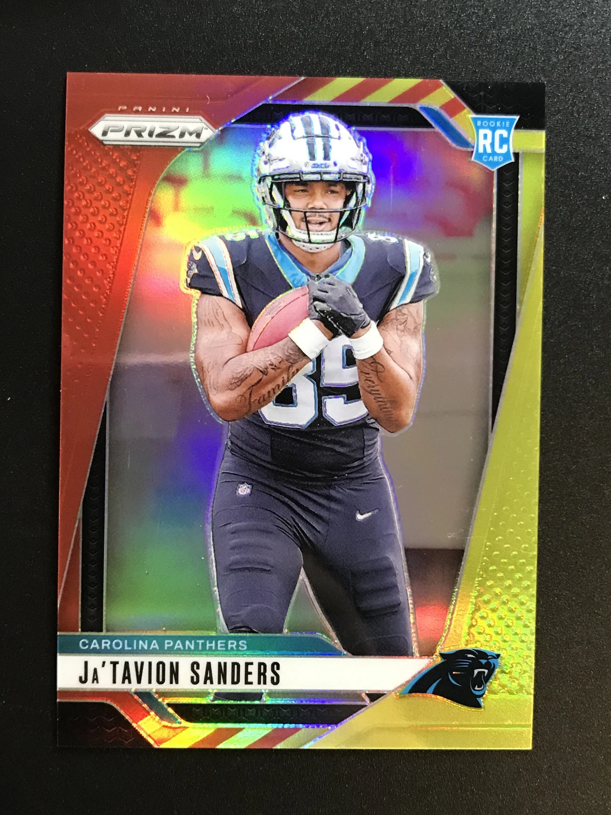 Ja'Tavion Sanders 2024 Panini Prizm Football #343 Red Yellow Refractor /44 -HD