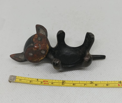 Modernist Black Cat  Pipe Stand Brass MCM Vintage Walter Bosse reg Design !