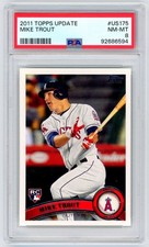 2011 Topps Update #US175 Mike Trout Angels RC PSA 8 NM-MT
