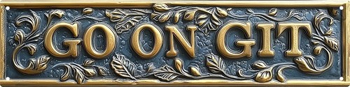 Go On Git Street Sign Retro Funny Wall Decor Metal Tin Signs Fall Season16x4 in