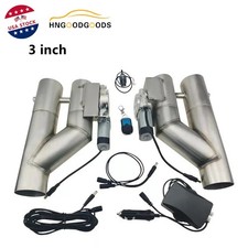 3 Electric Exhaust Control Valve Dual-flaps Y Pipe With Manual Remote Switch