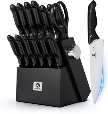 HENCKELS Statement Premium Quality 15-Piece Set with Block Natural Razor-Sharp