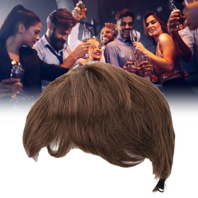 Herren Perücke Hellbraun Natur Flauschig Hübsch Atmungsaktiv Mesh Modisch Sh TPG