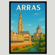 Affiche Poster mural – ARRAS Taille A3 ou A4 Sans Cadre