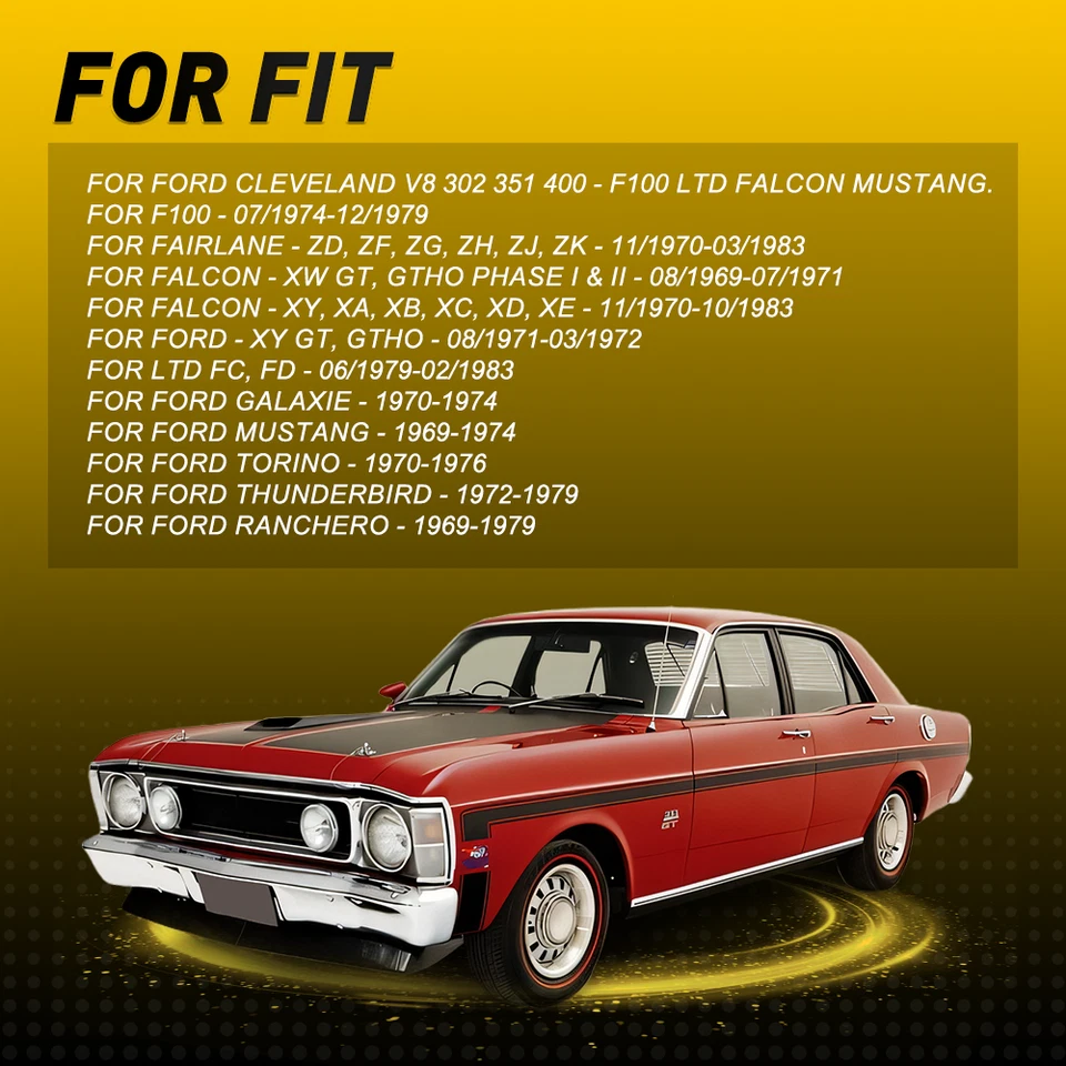 Fit Ford XW Falcon XY XA XC XB XD XE Cleveland 302 351 400 Mechanical Fuel Pump - image 2 of 4