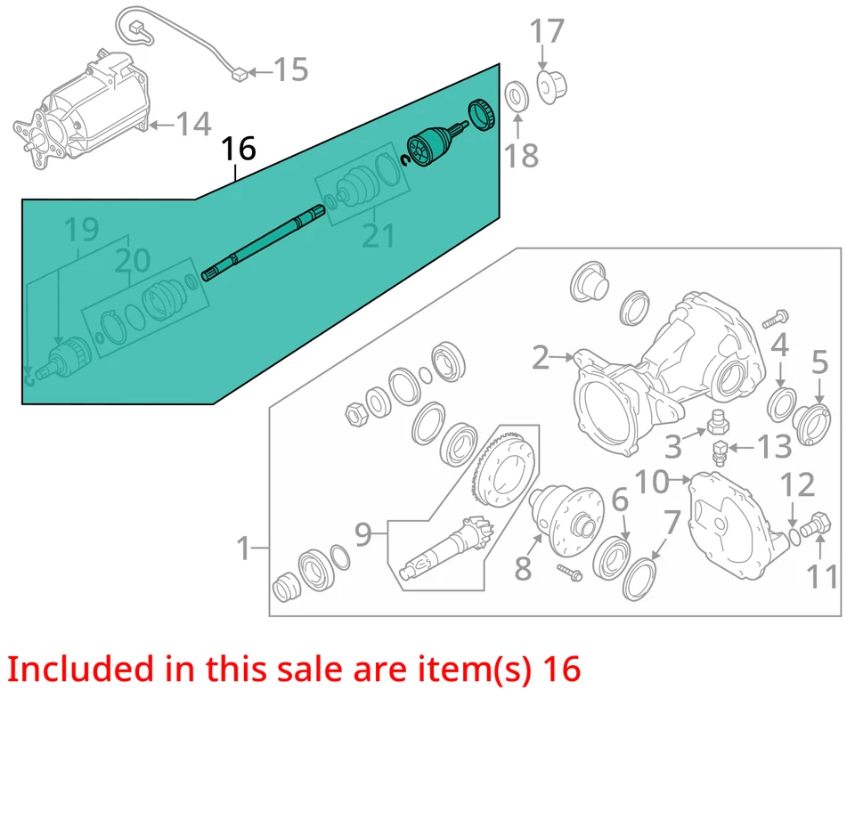 Eje CV izquierdo conductor trasero Hyundai Tucson 2011 eje OEM 57 k millas - LKQ339124893 Foto 4 de 4