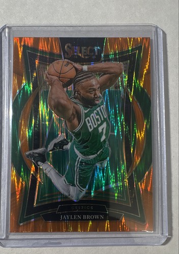 2024-25 Panini Select - Concourse Jaylen Brown #29 Orange Flash Prizm