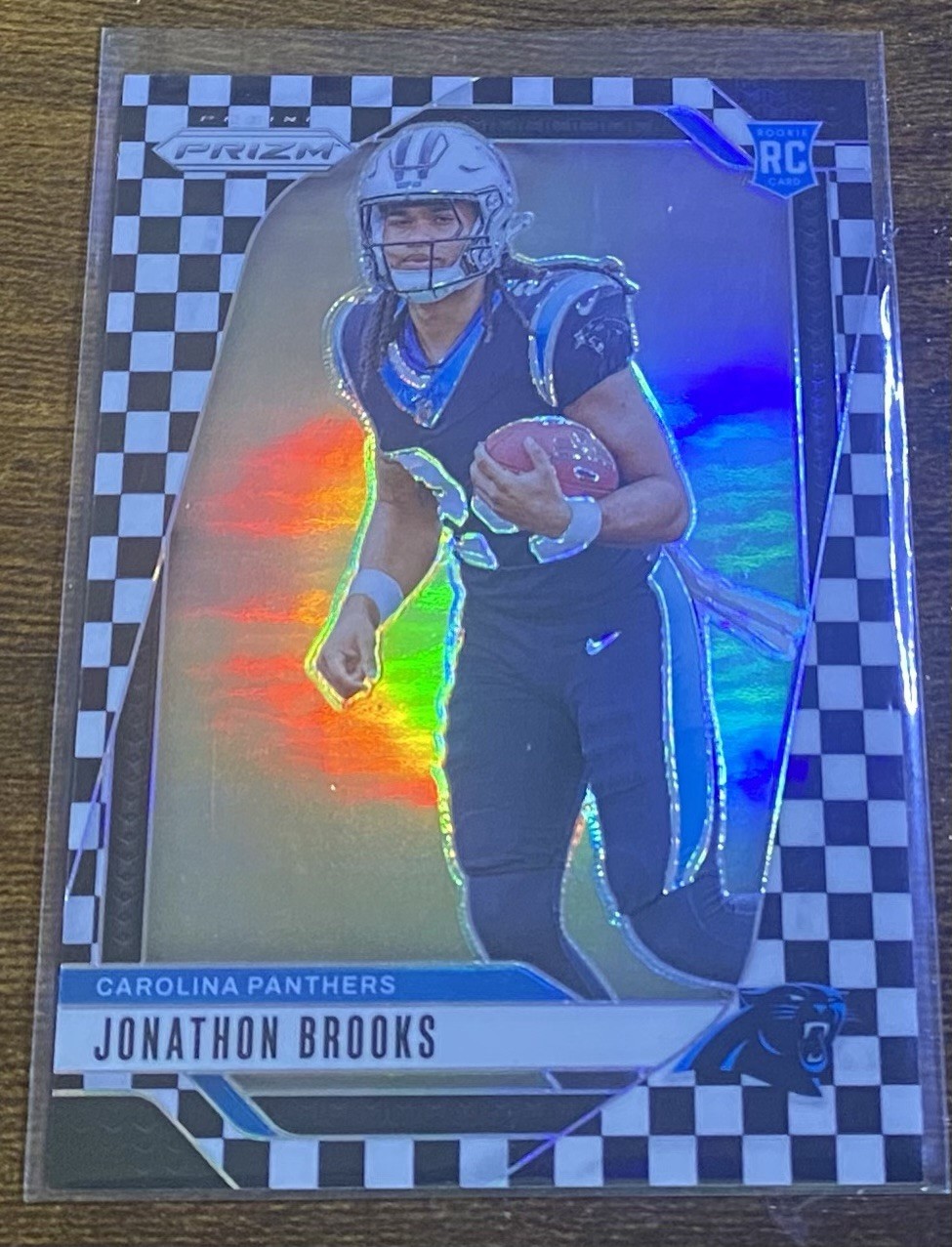 Jonathon Brooks 2024 Panini Prizm Black & White Checker Prizm Rookie RC #357