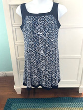 Chaps Sleeveless Blue/Banded Dress XL