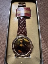 The Gifted Line Vintage Mona Lisa Gold Collectors Watch NIB 1996