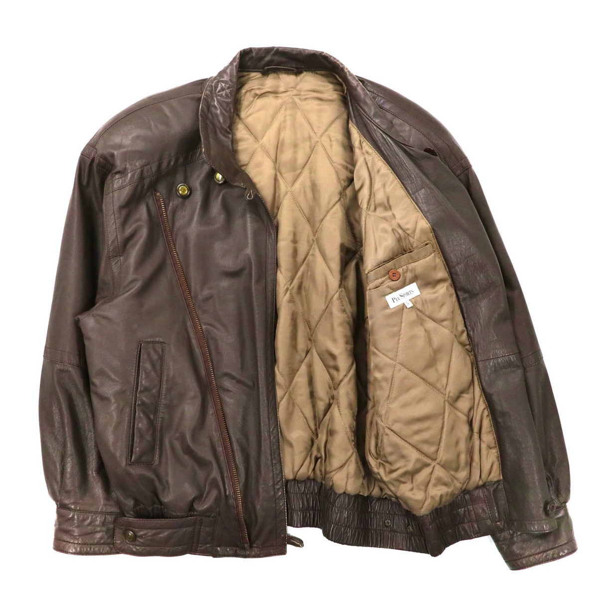 [H]SHEEP LEATHER 70‘S SPORTS JACKET Men's Vintage 1970's Goatskin Sports Leather Jacket 46R | eBay