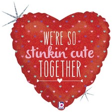 We re so stinkin cute together Herz Folienballon 46cm 18 Inch Helium geeignet