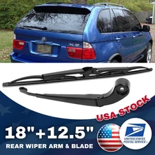 Set Of 12.5"+18" New Rear Wiper Blade & Arm OEM Quality Replacement All Season