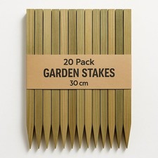 20 Pack 12" 300mm Treated SITE PEGS Wooden Stakes Posts PEGS Garden Fence