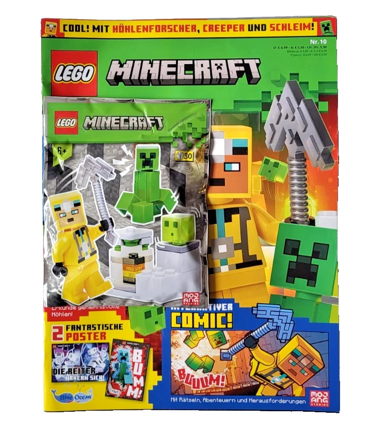 Lego®Minecraft Magazin Nr.10, Höhlenforscher, Creeper und Schleim *NEU* - Bild 1 von 1