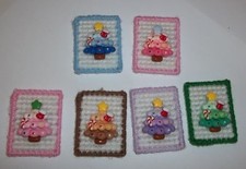 New Hand Made Craft Christmas Tree Refrigerator Magnets Plastic Canvas  New