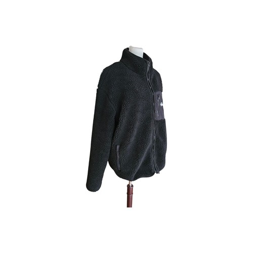 STUSSY black sherpa fleece jacket men's size XL full zip teddy winter warm GUC - Picture 4 of 9