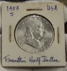 1953 S US Franklin Half 50c Nice Unc