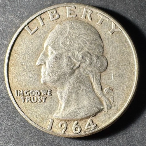 1964-P Silver Washington Quarter (Circulated) - (#2042) Very Fine Condition