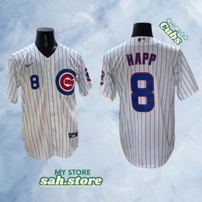 シカゴカブス　ユニフォーム#8 IAN HAPP Nike Men's Chicago Cubs Blue Ian Happ #8 Alternate Replica Jersey