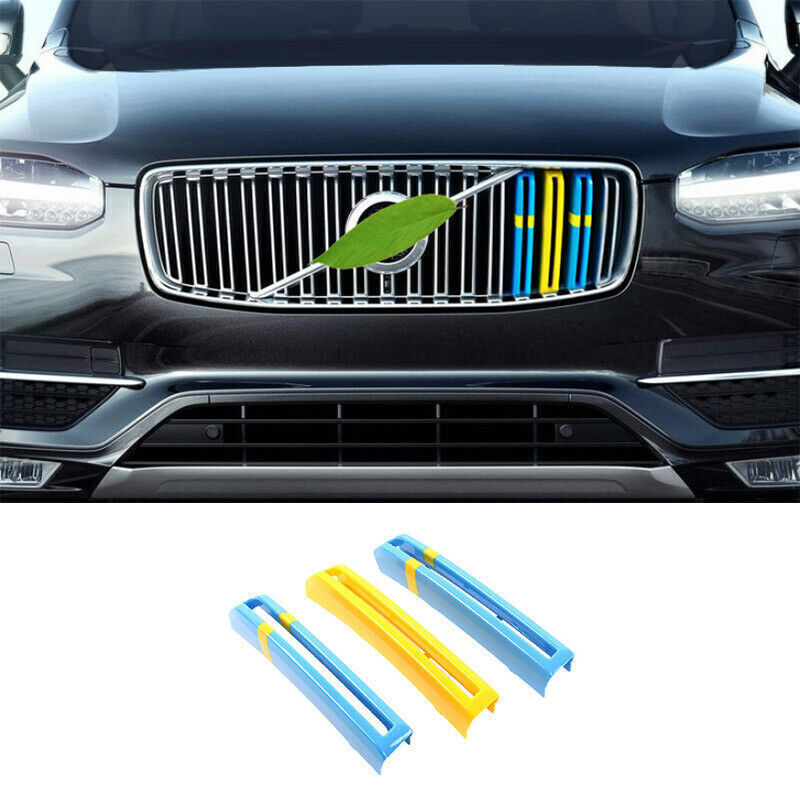 Volvo XC90 2016-2019 Tri-Color Front Bumper Grille Strip Clips Cover