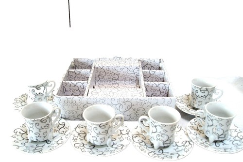 Supreme IPA Porcellane Aosta Espresso Set Of 2 Black And White