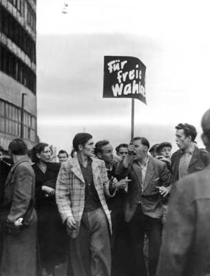 June Uprising Demonstration for free elections 1953 Historic Old Photo