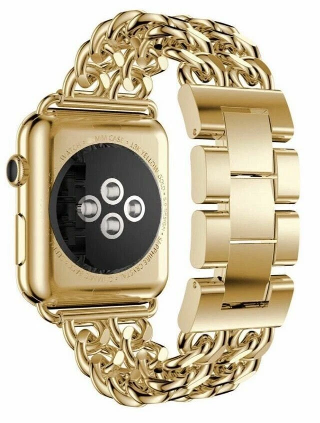 24K Gold Plated 42MM Apple Watch SERIES 3 with Gold Links Band Custom - Image 4 of 4
