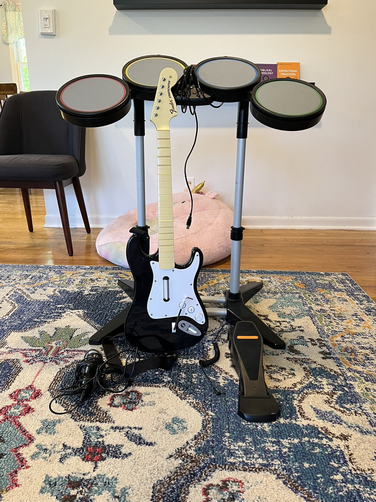 Playstation PS3 PS4 PS2 Rock Band Bundle Guitar Hero Drums Guitar *READ