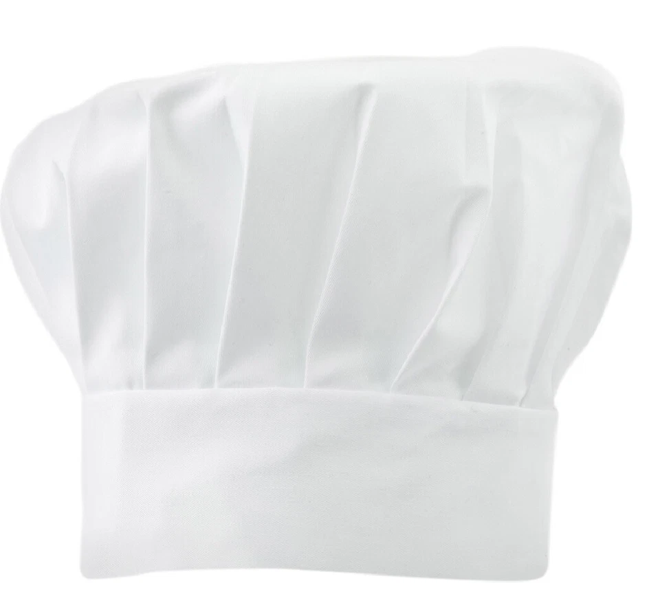 CLASSIC HOME STORE Childrens Adjustable White Chef Hat Cooking Baking Polycotton School Fancy Dress