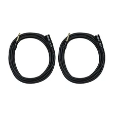 Audio2000's E05112P2 12Ft 1/4" TS To XLR 3-Pin Male Cable (2 Pack)