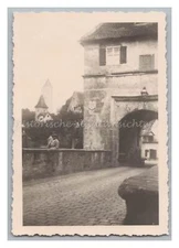 Rothenburg ob der Tauber 1938 - City Gate People - Old Photo 1930s