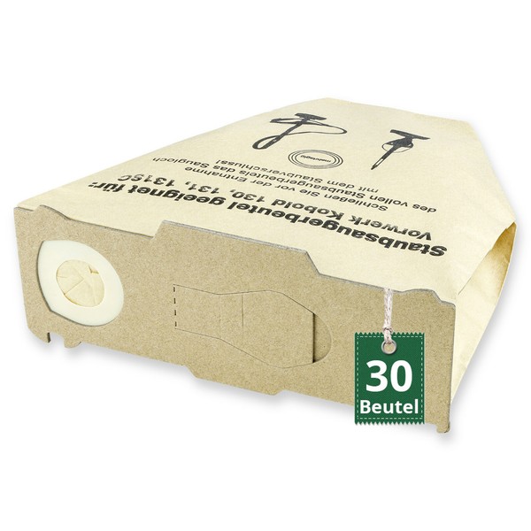 30 Staubsaugerbeutel Passend FüR Vorwerk Kobold Vk 130 Und Vk 131 Fp FiltertüTen-image